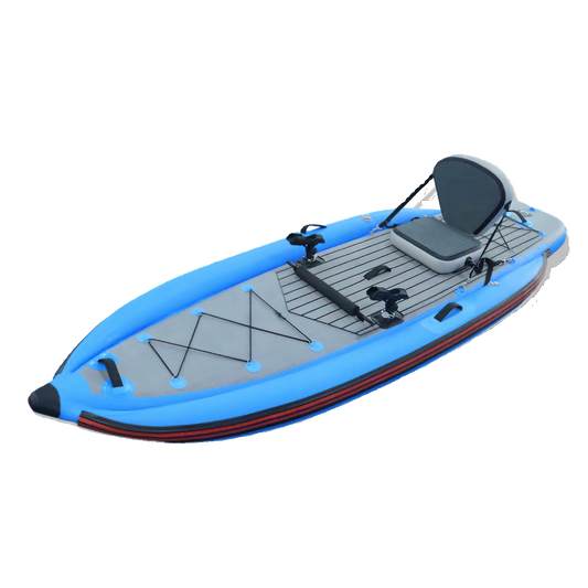 Skycreat  Inflatable Fishing Boat 320*110*20cm   Drop-Stitch Fishing Kayak – Thickened Wear-Resistant PVC, Portable Foldable Lure Boat with Padded Seat