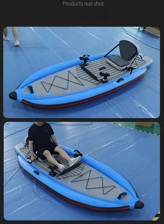 Skycreat  Inflatable Fishing Boat 320*110*20cm   Drop-Stitch Fishing Kayak – Thickened Wear-Resistant PVC, Portable Foldable Lure Boat with Padded Seat