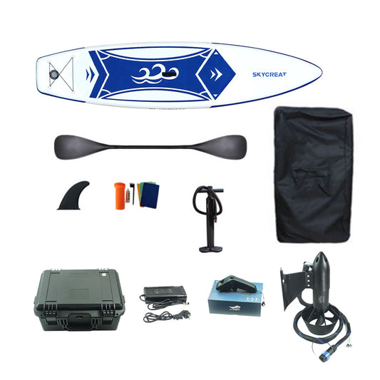 Skycreat B20 Electric Inflatable SUP, equipped with a 65121 electric fin propulsion system, with a safe load capacity of 200KG