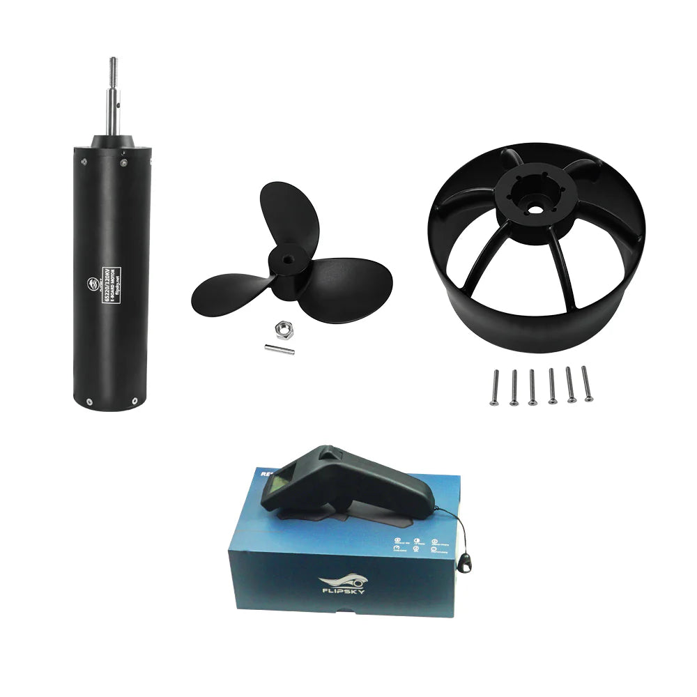 Skycreat 65220 Motor 120KV 6000W Round With Thread Shaft Integrated ESC | IP68 BLDC Motor / ESC 2-in-1 Combo For Surfing Boat Underwater Thruster | Hydro | Efoil