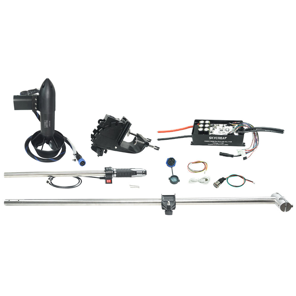 Skycreat 65161 6000W Electric Outboard Motor – High-Thrust Propeller for Inflatable Boats, Brushless Quiet Trolling Motor