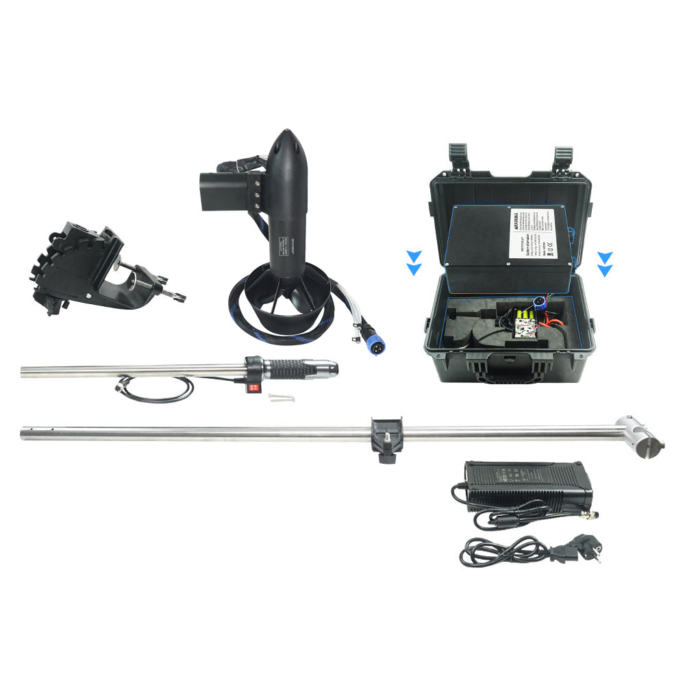 Skycreat 65161 6000W Electric Outboard Motor – High-Thrust Propeller for Inflatable Boats, Brushless Quiet Trolling Motor