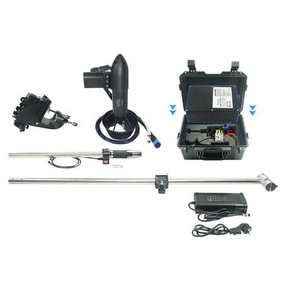 Skycreat 65161 6000W Electric Outboard Motor – High-Thrust Propeller for Inflatable Boats, Brushless Quiet Trolling Motor