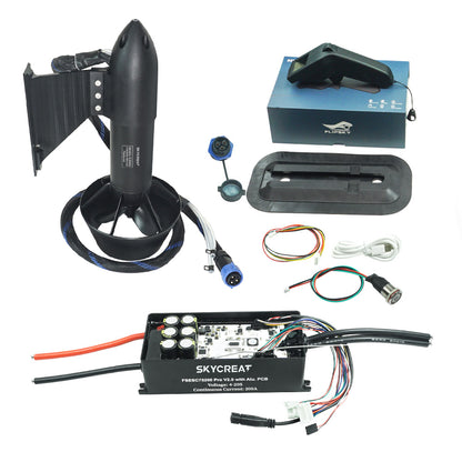 Skycreat Motor 65161: 6000W Waterproof Underwater Electric Thruster for ROV, RC Boat, Jet Boards, Outboard Motors, and Drive Boats