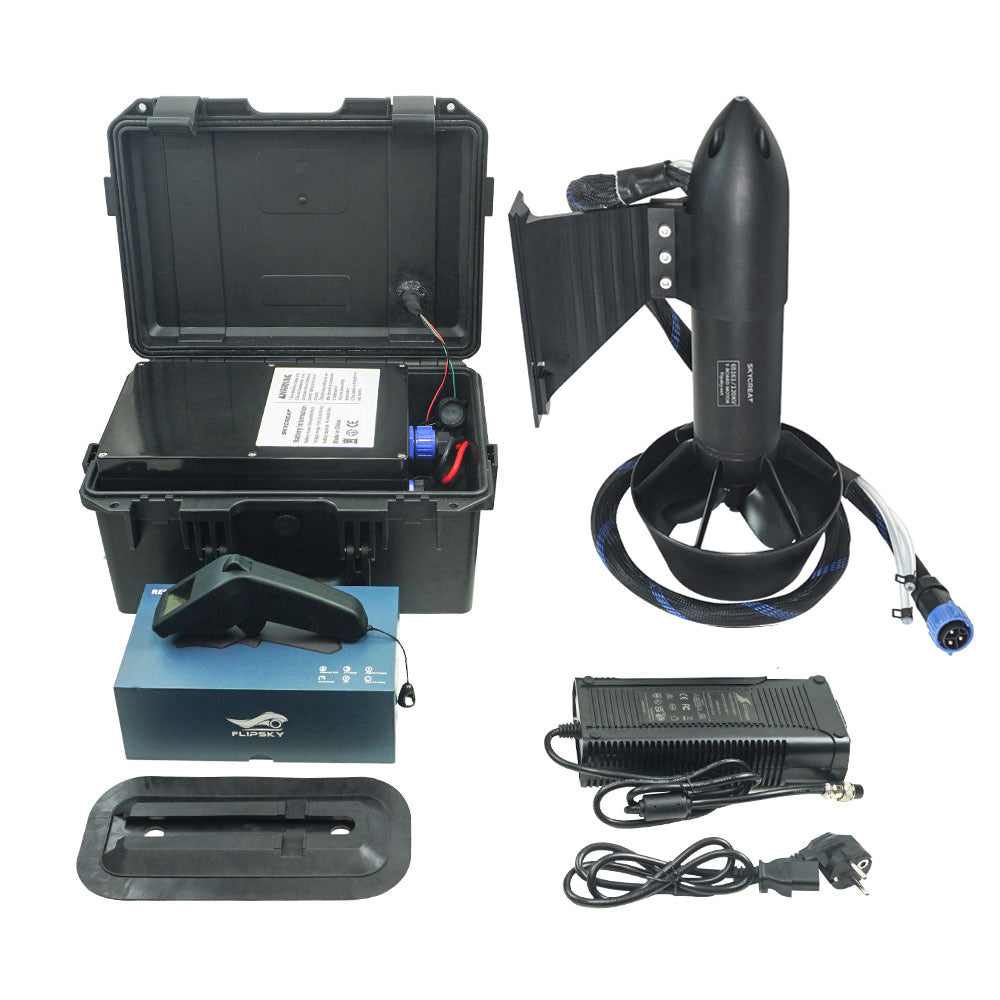 Skycreat Motor 65161: 6000W Waterproof Underwater Electric Thruster for ROV, RC Boat, Jet Boards, Outboard Motors, and Drive Boats